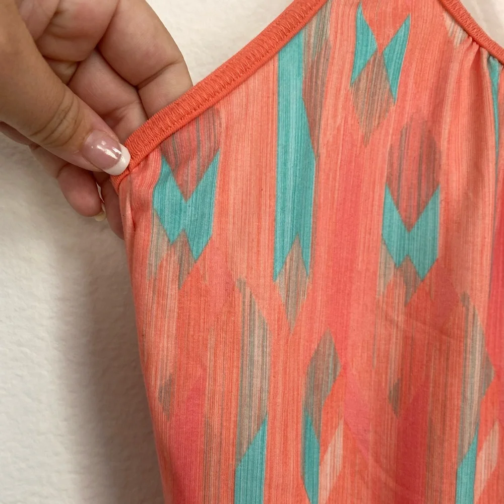 PrAna • Andie Abstract Print Thin Racerback Strap Activewear Tank Top - Picture 4 of 14